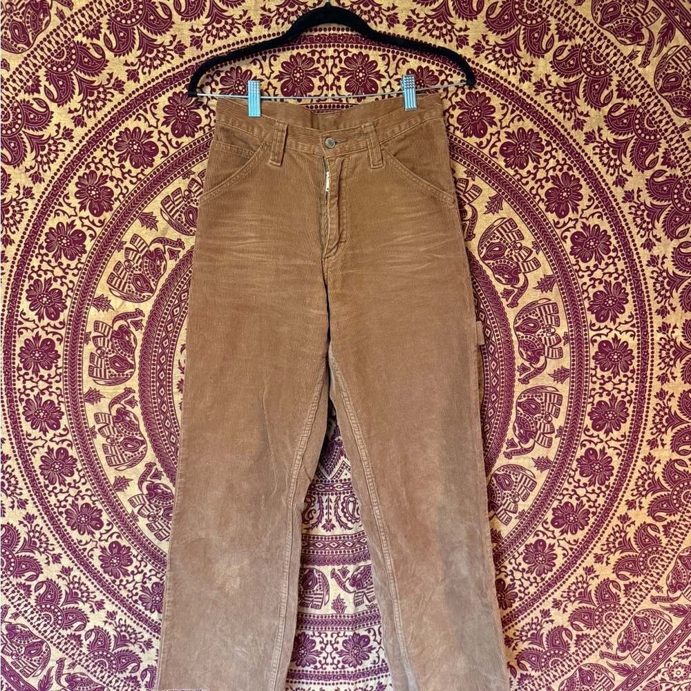 Stylish Brown Corduroy Cropped Pants